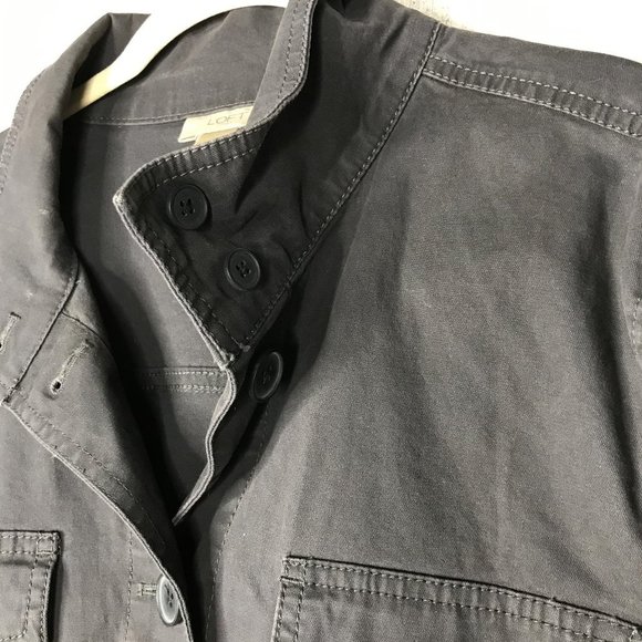 💜 LOFT all-season utility cargo jacket size Large - Picture 2 of 9